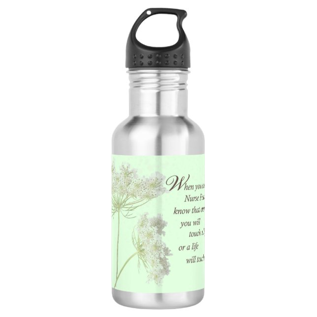 Bouteille D'eau Infirmière praticien Touch Vies Fleur sauvage (Devant)