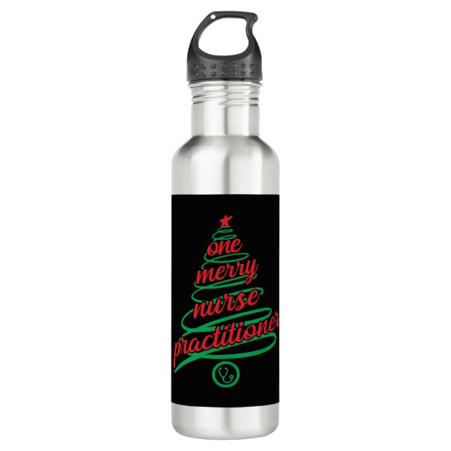Bouteille D'eau infirmière praticienne de Noël, une joyeuse (Devant)
