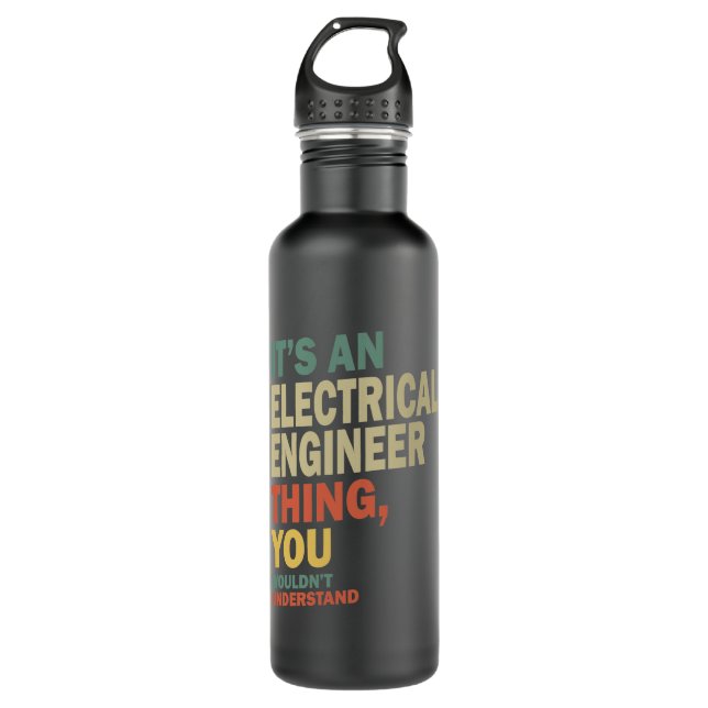 Bouteille D'eau Ingénieur électrique Titre du travail Cadeau (Devant)