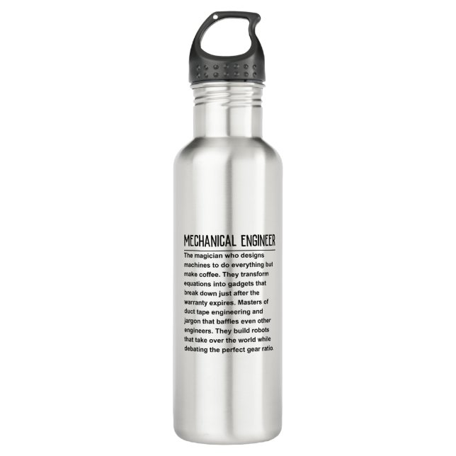 Bouteille D'eau Ingénieur mécanique (Devant)