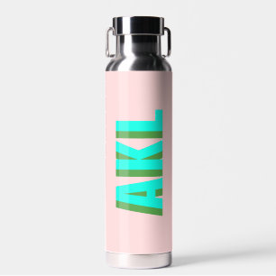 Bouteille D'eau Initiales de monogramme ombré personnalisées moder