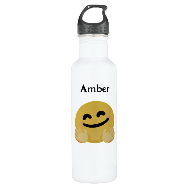 Bouteille d'eau inoxydable "Hug Emoji" personnalis (Devant)