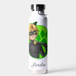 Bouteille D'eau Insigne vert Cat Noir