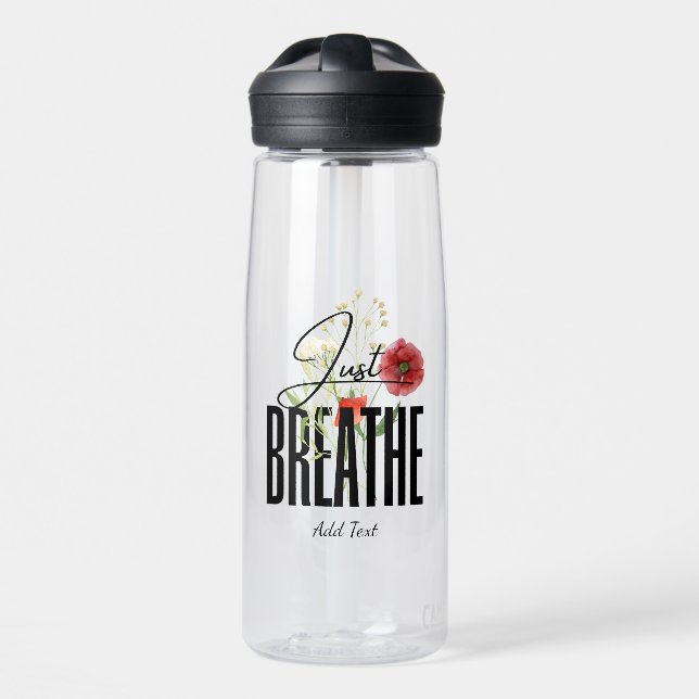 Bouteille D'eau Inspiration Juste Respirer Floral Yoga (Avant)