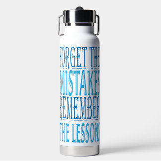 Bouteille D'eau Inspiration Words "forget the mistakes" Tumbler