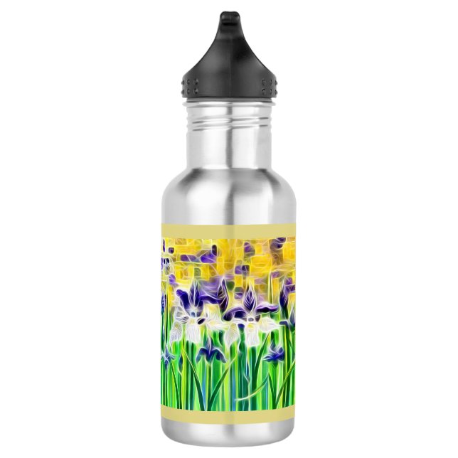 Bouteille d'eau Iris Abstrait (Droite)