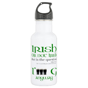 Bouteille D'eau Irlandais ou non irlandais St Patrick's Day Water
