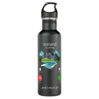 Bouteille D'eau Islande appelle et je dois aller drôle Islande