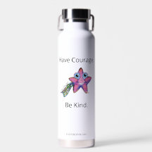 Bouteille D'Eau - Isolé, Avoir Courage. Sois Genti