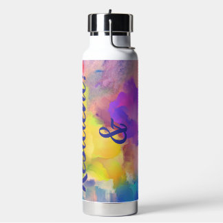 Bouteille d'eau isolée avec paille