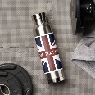 Bouteille d'eau isolée du drapeau anglais Union Ja