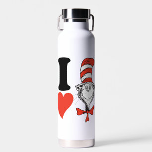 Bouteille D'eau J'adore le Chat dans le Chapeau