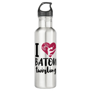 Bouteille D'eau J'Aime Baton Twirling