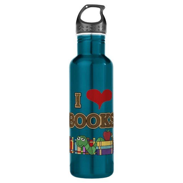 Bouteille D'eau J'aime des livres (Devant)