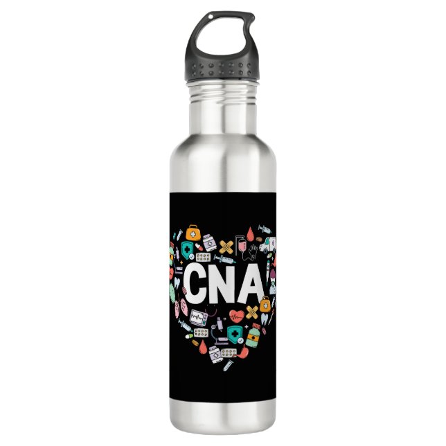 Bouteille D'eau J'Aime Être Un CNA (Devant)