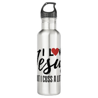 Bouteille D'eau J'Aime Jésus (Mais J'Aime Beaucoup !)