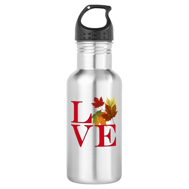 Bouteille D'eau J'aime l'automne (Devant)