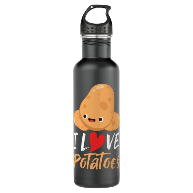 Bouteille D'eau J'Aime Les Pommes De Terre Cute Potato Drôle  (Devant)