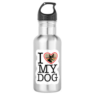 Bouteille D'eau J'aime mon chien personnalisé