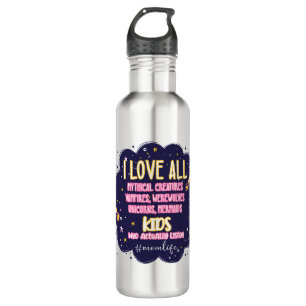 Bouteille D'eau J'Aime Toutes Les Créatures Mythiques, Vampires, W