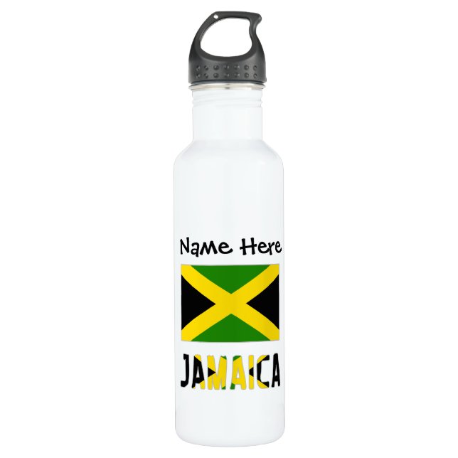 Bouteille D'eau Jamaïque et Jamaïque avec votre nom (Devant)