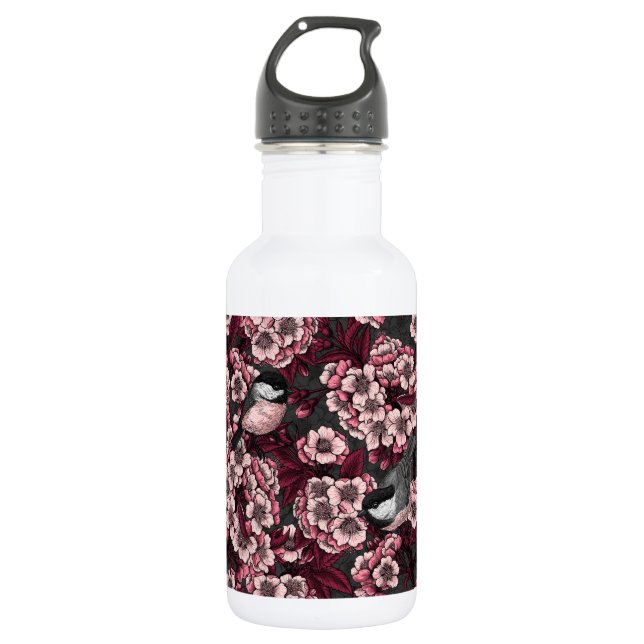 Bouteille D'eau Jardin de cerisier nocturne (Devant)