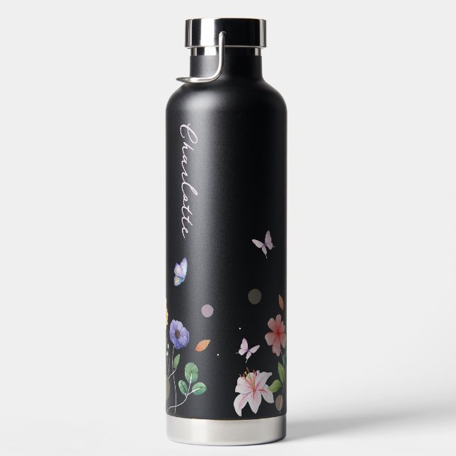 Bouteille D'eau Jardin des papillons fleurs sauvages (Droite)