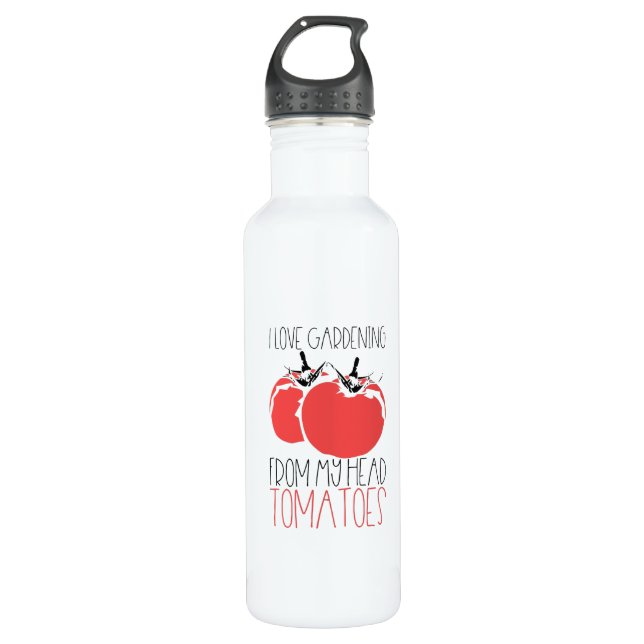 Bouteille D'eau Jardiner Tomates Gardener Cadeau (Devant)