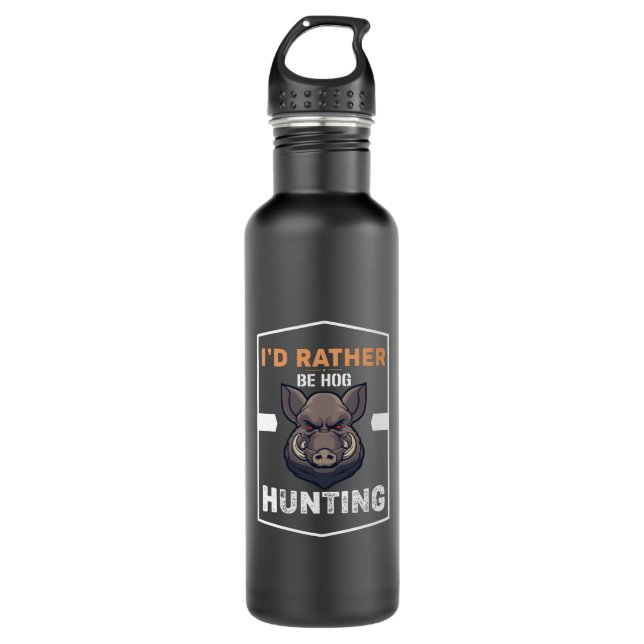 Bouteille D'eau Je Préférerais Chasse Au Cochon (Devant)