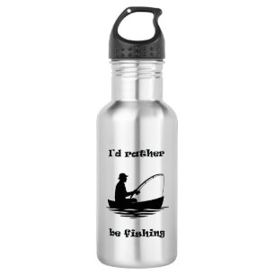 Bouteille D'eau Je Préférerais Pêcher