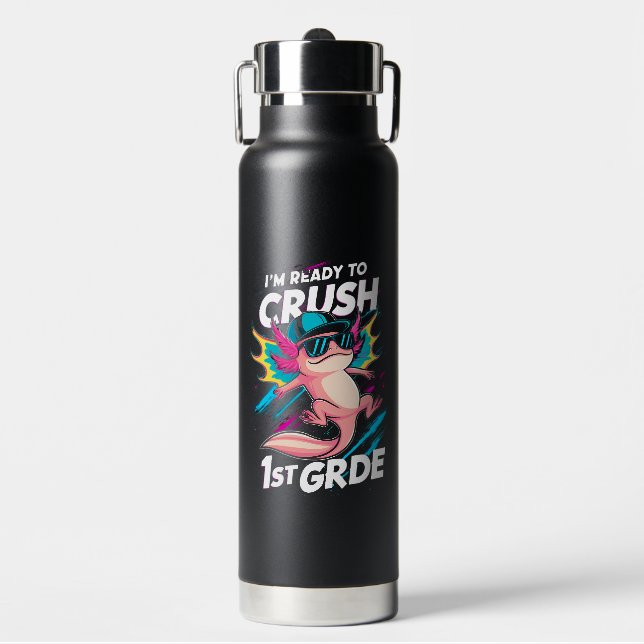 Bouteille D'eau Je suis prêt à écraser l'école secondaire Axolotl  (Salle de sport)