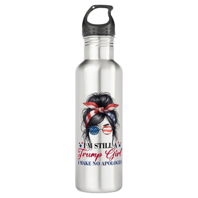 Bouteille D'eau Je suis toujours une fille de Trump que je ne fais (Devant)
