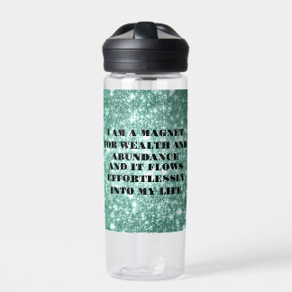 Bouteille D'eau Je suis un aimant pour l'affirmation de richesse