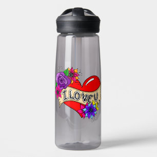 Bouteille D'eau Je T'Aime Street Art Urban Heart
