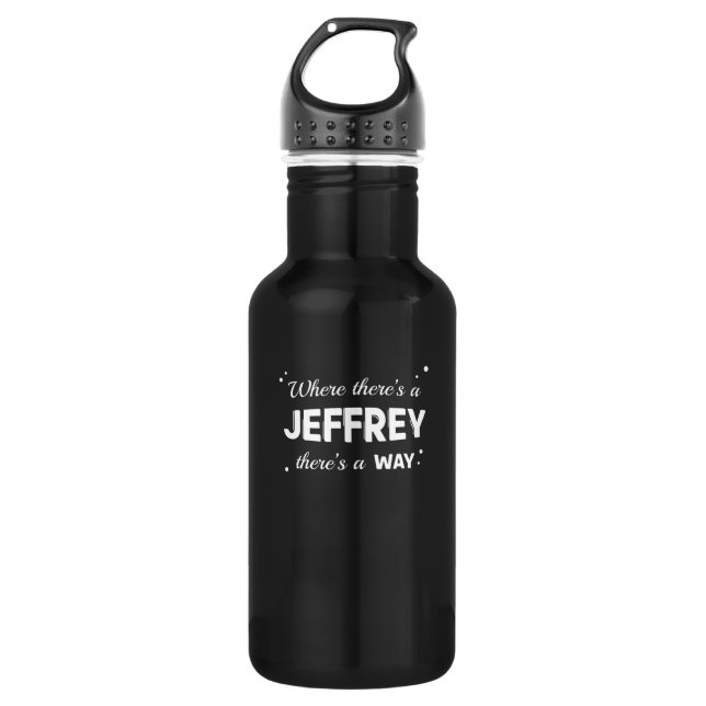 Bouteille D'eau Jeffrey Nom Dire Design Pour Proud Jeffreys (Devant)