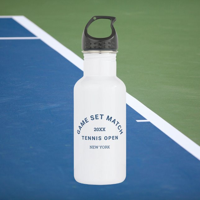 Bouteille D'eau Jeu bleu Match Crest Tennis (Créateur téléchargé)