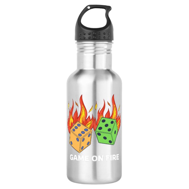 Bouteille D'eau Jeu en feu (Devant)