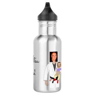 Bouteille D'eau Jiu Jitsu Papa photos personnalisées et texte manu