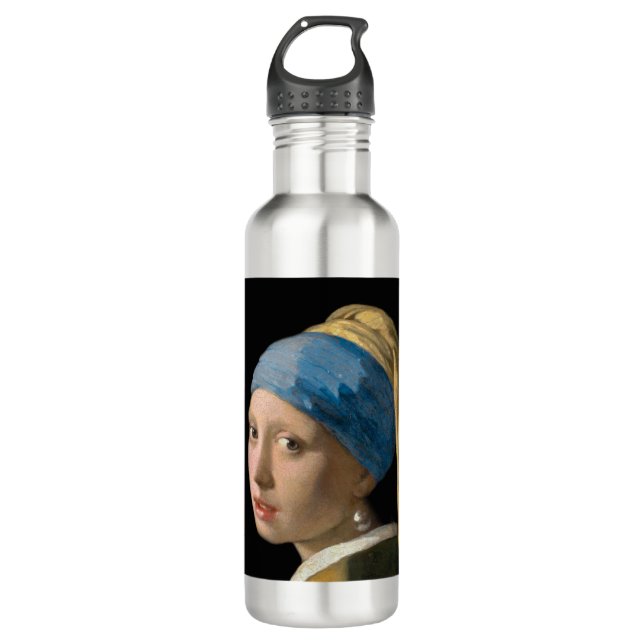 Bouteille D'eau Johannes Vermeer - Fille avec une oreille perle (Devant)