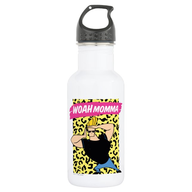 Bouteille D'eau Johnny Bravo - Woah Momma (Devant)