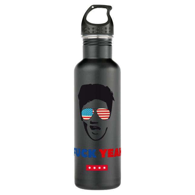 Bouteille D'eau Johnny Cash, L'Homme En Noir (Devant)