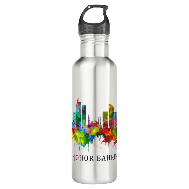 Bouteille D'eau Johor Bahru Malaysia Skyline (Devant)