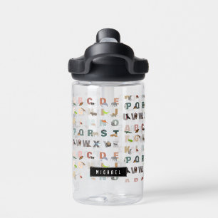 Bouteille D'eau Joli Alphabet ABC Animaux Nom personnalisé École