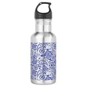Bouteille D'eau Joli Blue Boho Chic Paisley Motif