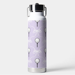 Bouteille D'eau Joli motif de golf avec ruban blanc lavande