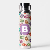 Joli motif de macaron pointillé monogramme violet