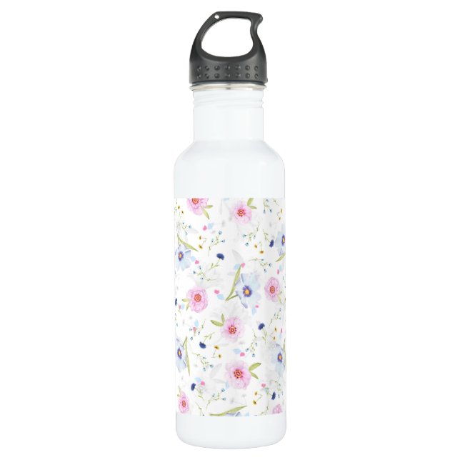 Bouteille D'eau Joli motif floral (Devant)