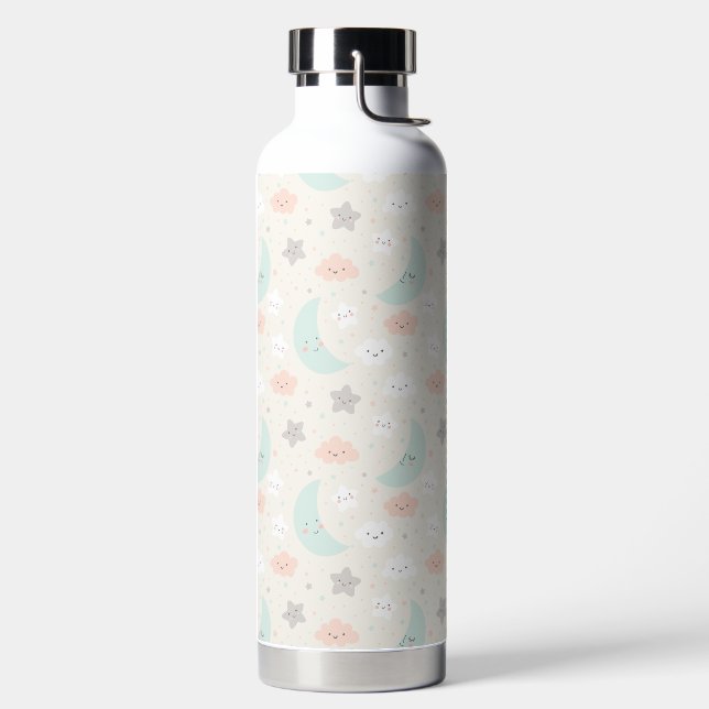 Bouteille D'eau Joli Motif Pastel Sky souriant (Droite)