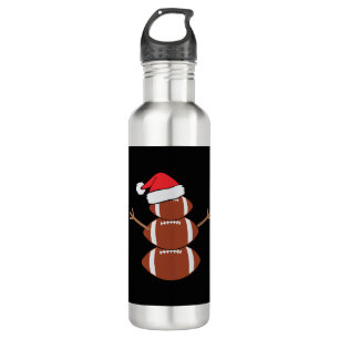 Bouteille D'eau Joli Noël Football Snowman Santa Hat Funny