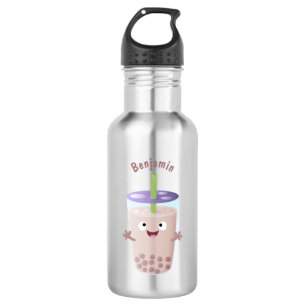 Bouteille D'eau Joli personnage de dessin animé boba thé bulle